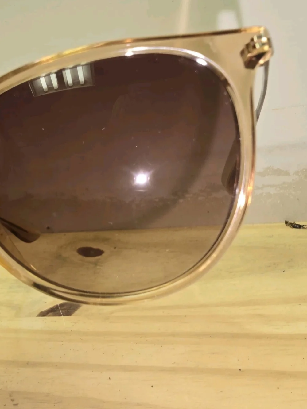 Ray-Ban ERIKA Women's Light Brown Frame Sunglasses with Brown Lenses